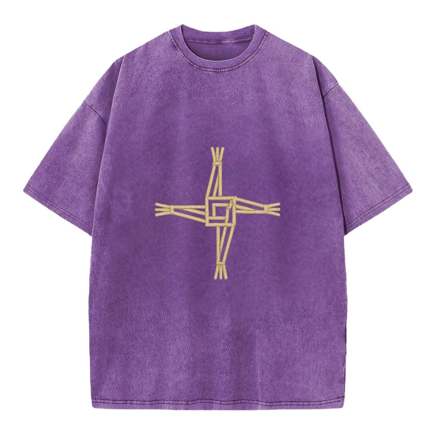 Saint Brigid's Cross  - Vintage T-shirt - Purple