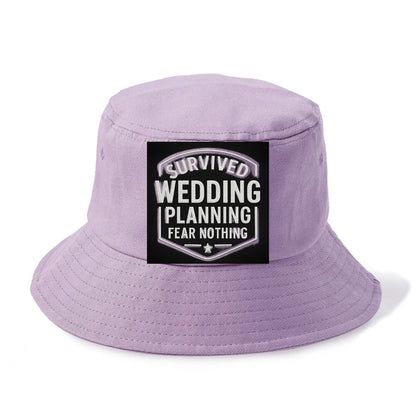 Survived wedding planning, fear nothing - Bucket Hat - Purple
