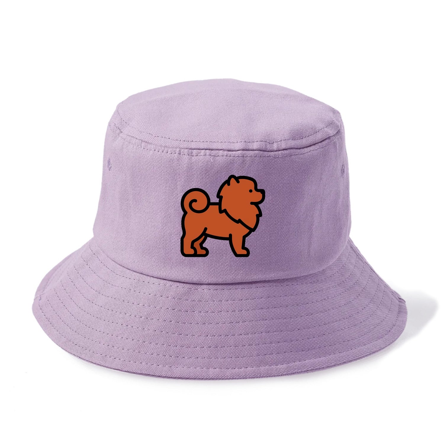 Chow Chow - Red fluffy flat side profile - Bucket Hat - Purple