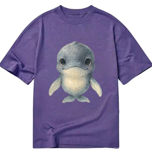 Baby Humpback Whale - dark gray with white flippers, large gentle eyes, - Classic T-shirt
