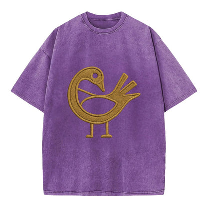 Adinkra Sankofa  - Vintage T-shirt - Purple