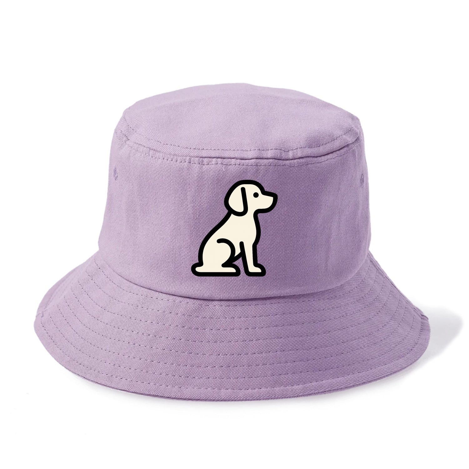 Beagle - Modern minimal sitting pose wit - Bucket Hat - Purple