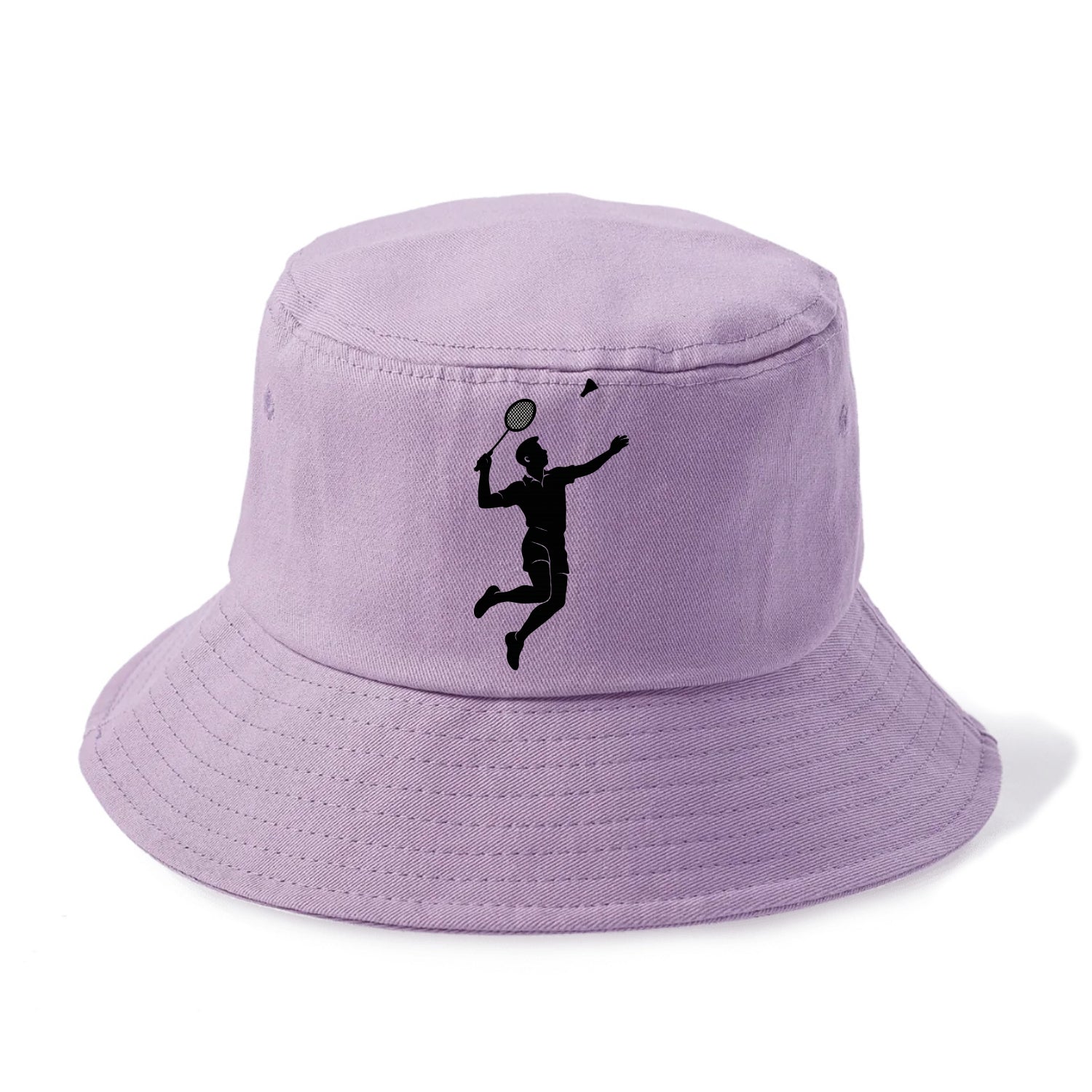 Badminton player jumping for a smash - Bucket Hat - Purple