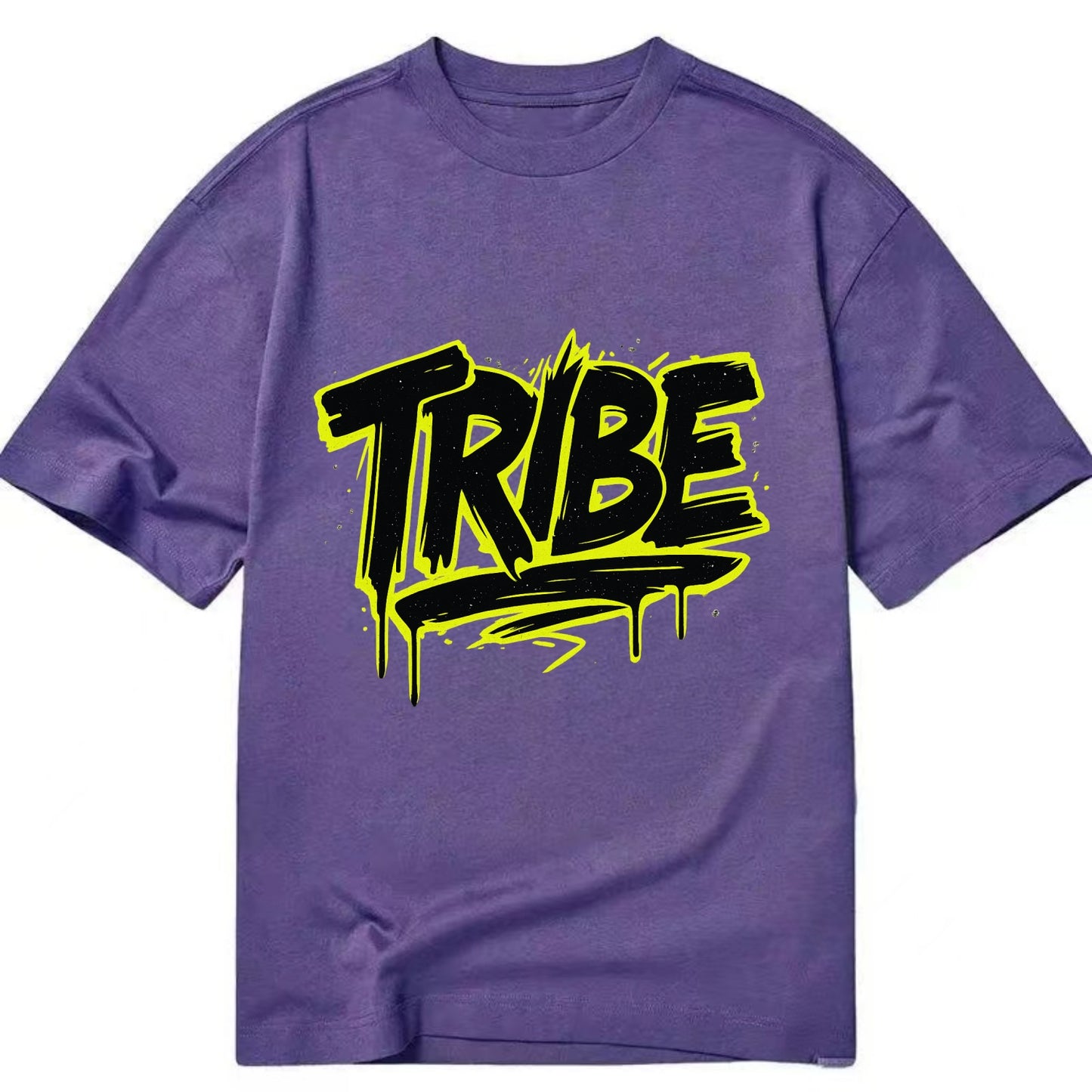 Bold typography design - "TRIBE" - your community, your group - Classic T-shirt - Purple