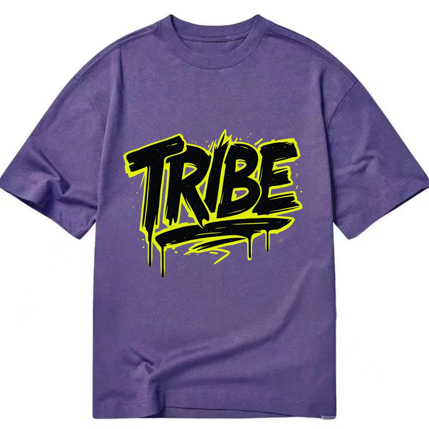 Bold typography design - "TRIBE" - your community, your group - Classic T-shirt - Purple
