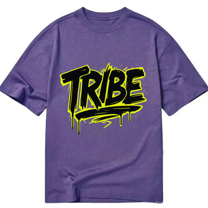 Bold typography design - "TRIBE" - your community, your group - Classic T-shirt - Purple