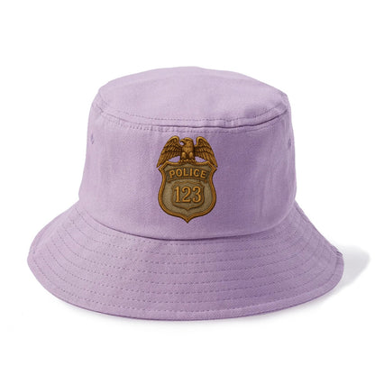 Police Badge  - Bucket Hat - Purple