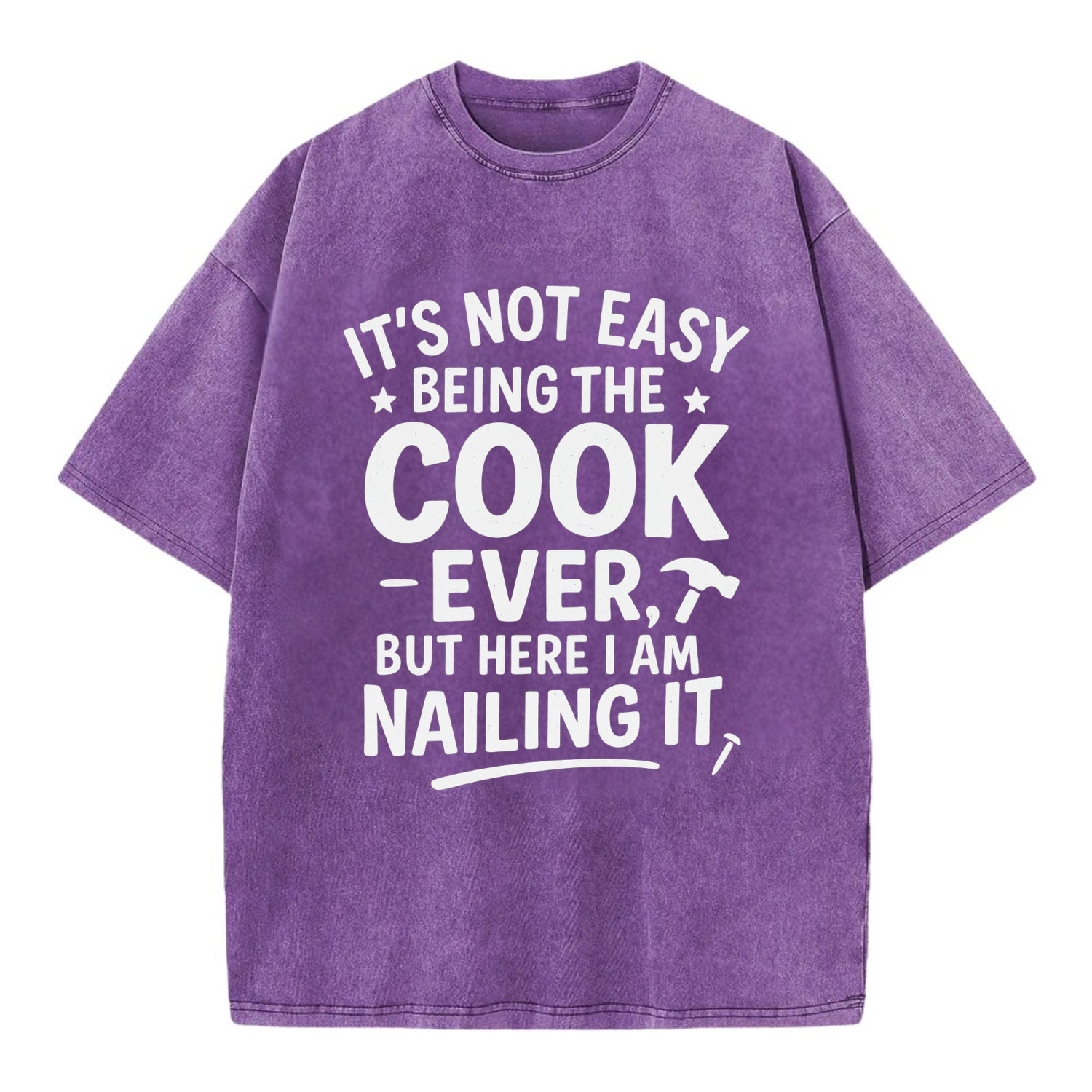 It's not easy being the best COOK ever, but here I am nailing it - Vintage T-shirt - Purple