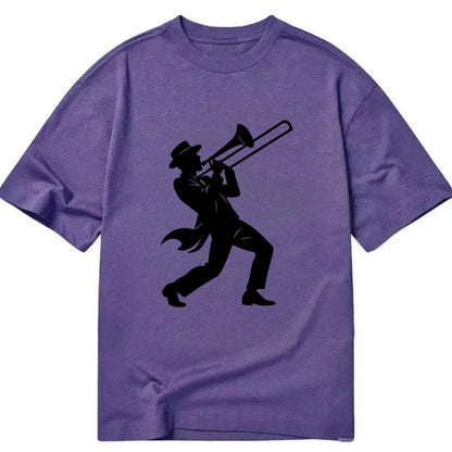 Trombone player jazz improvisation - Classic T-shirt - Purple