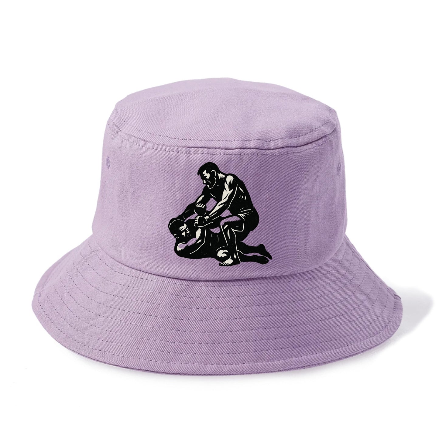 MMA fighter in ground submission hold - Bucket Hat - Purple
