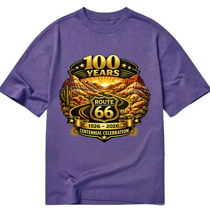 PAINTED DESERT | Colorful desert landscape | Route 66 winding through | Natural - Classic T-shirt - Purple