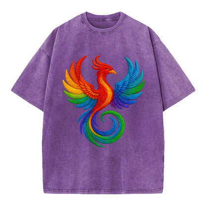 Phoenix Rising  - Vintage T-shirt - Purple