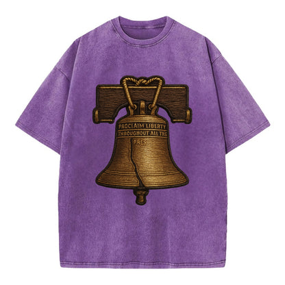 Liberty Bell  - Vintage T-shirt - Purple