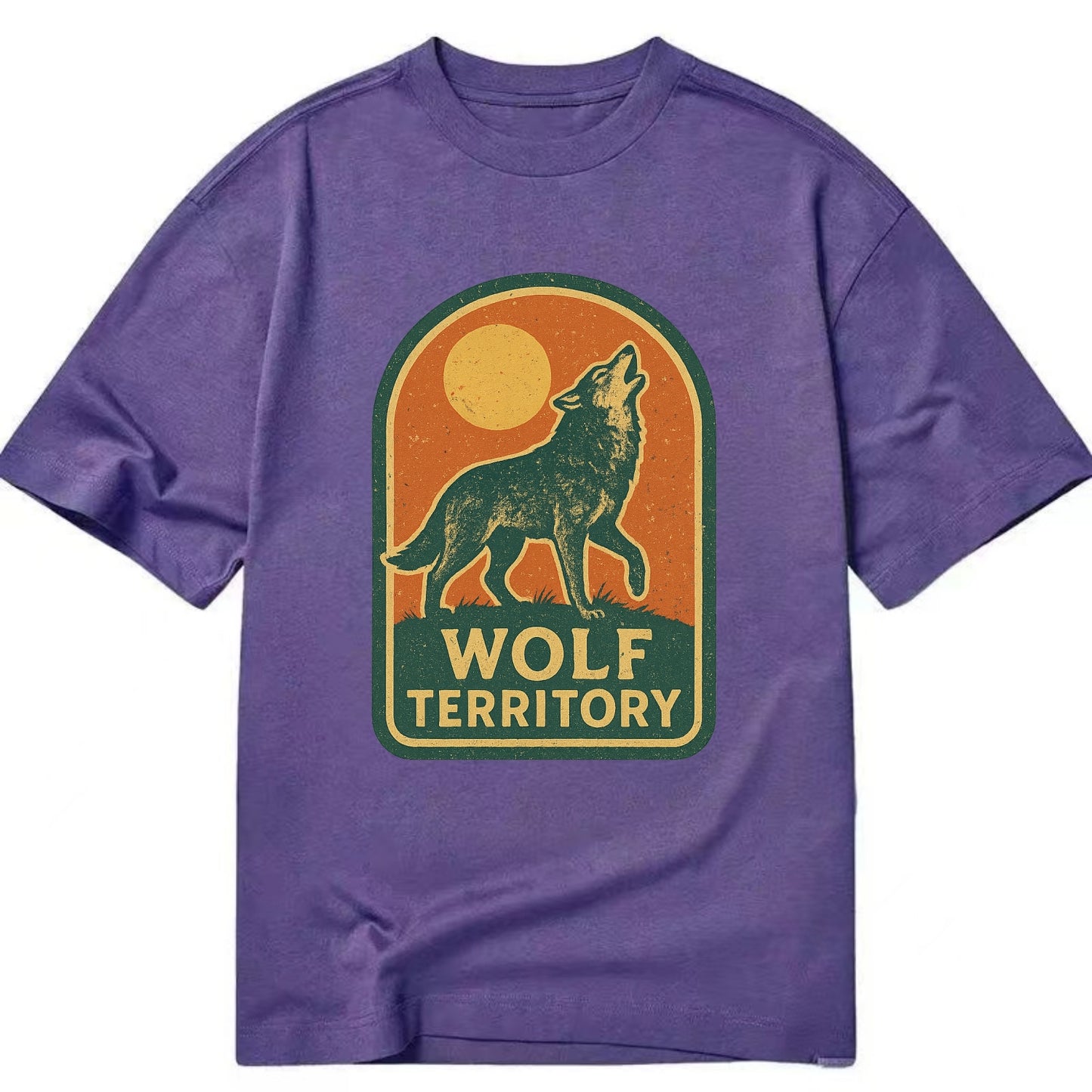 Wolf Territory Marking  - Classic T-shirt - Purple