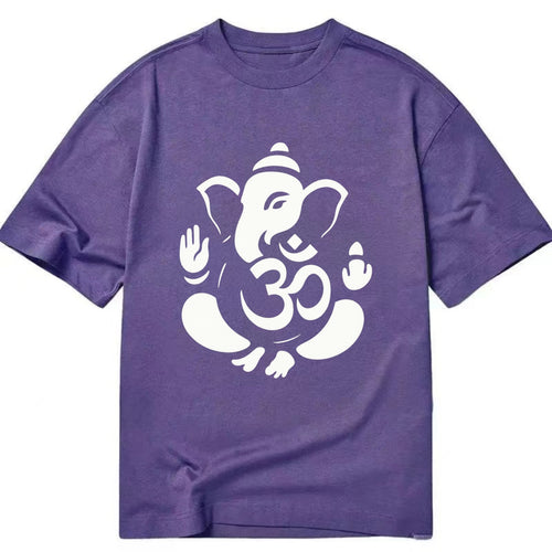Ganesha elephant silhouette - negative space creates om symbol - Classic T-shirt