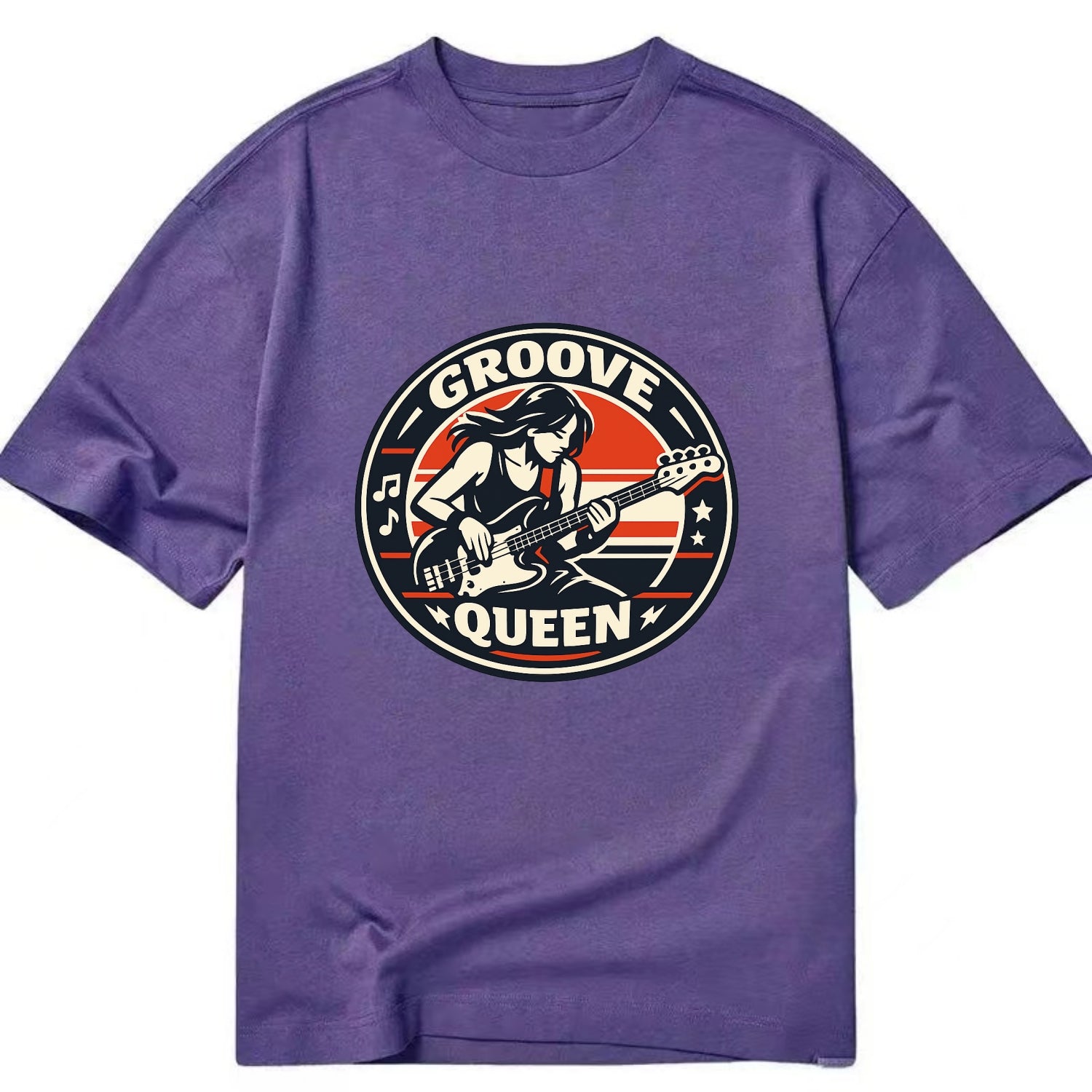 Groove Queen Emblem - Classic T-shirt - Purple