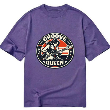 Groove Queen Emblem - Classic T-shirt - Purple