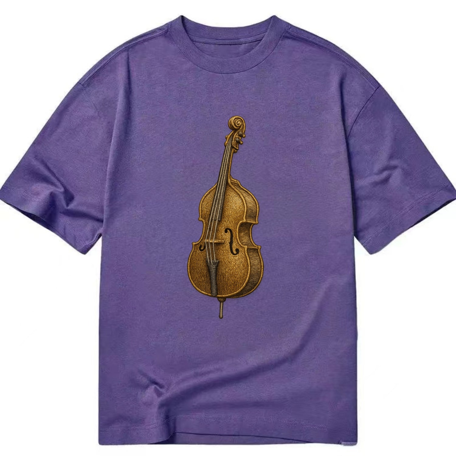 Acoustic Bass  - Classic T-shirt - Purple