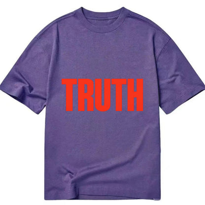 Bold typography design - "TRUTH" - honesty, reality - Classic T-shirt - Purple