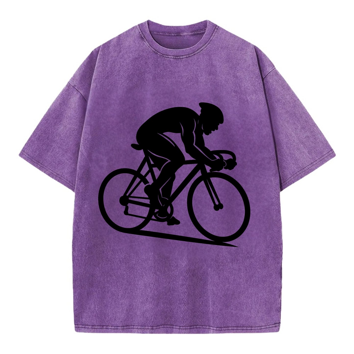 Sprint cyclist racing stance - Vintage T-shirt - Purple