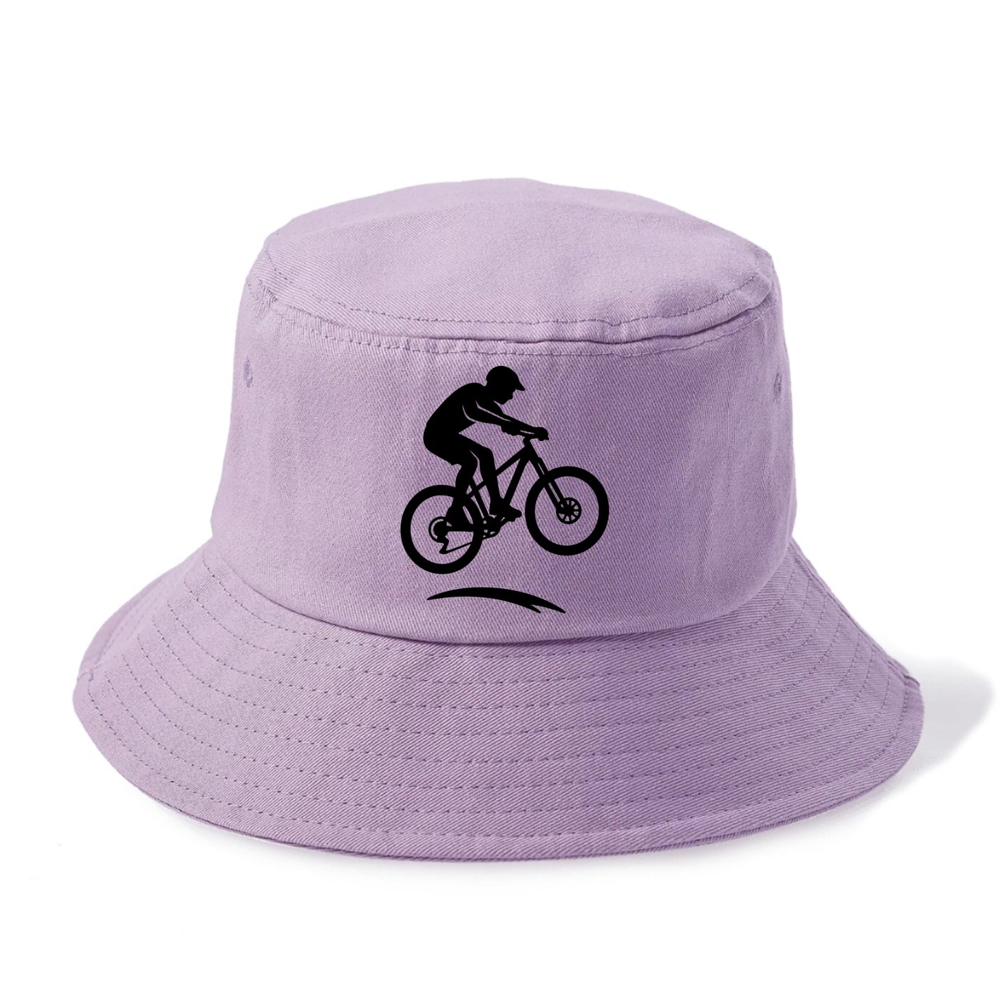Mountain biker catching air - Bucket Hat - Purple