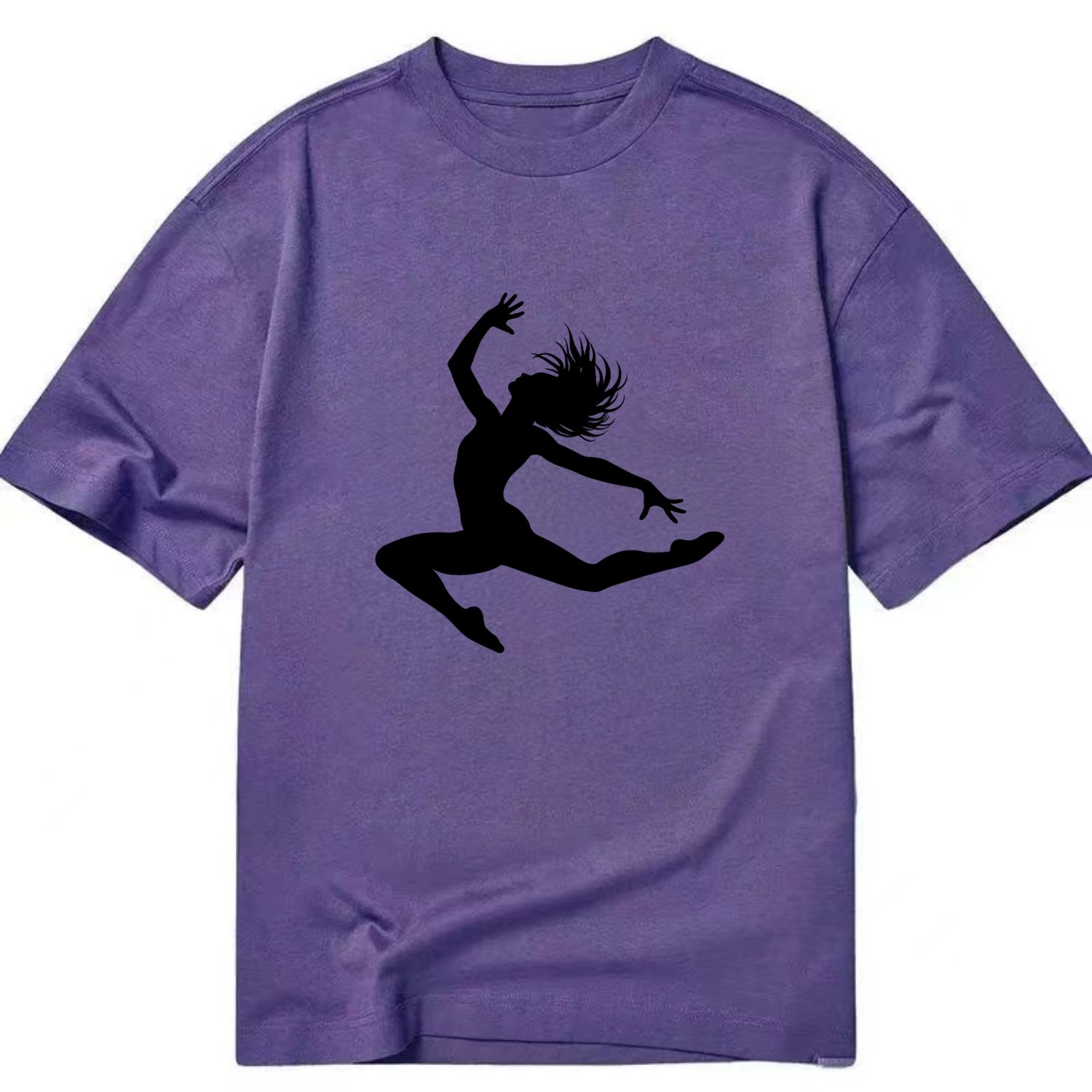 Contemporary dancer leap mid-air - Classic T-shirt - Purple