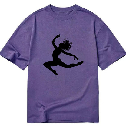 Contemporary dancer leap mid-air - Classic T-shirt - Purple