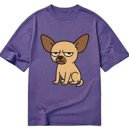 The Chihuahua Judging Silently - Classic T-shirt - Purple