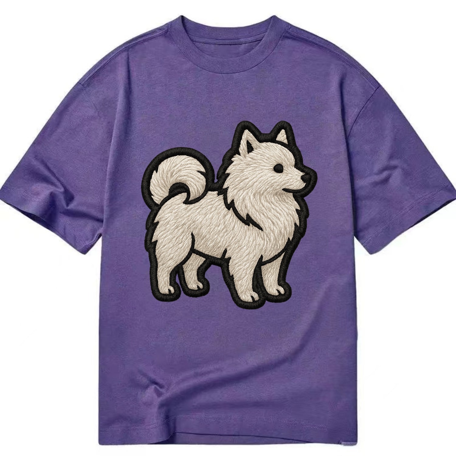 Japanese Spitz - Contemporary white spit - Classic T-shirt - Purple