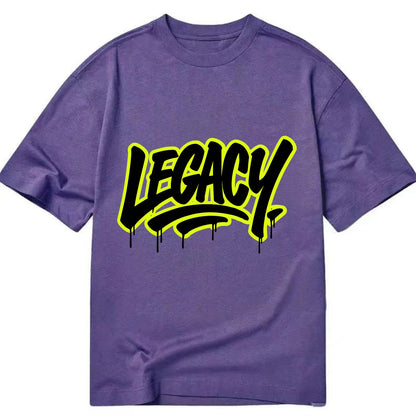 Bold typography design - "LEGACY" - what you leave behind, lasting impact - Classic T-shirt - Purple