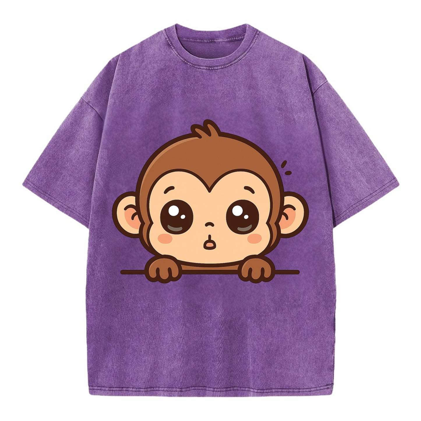 Baby Monkey  - Vintage T-shirt - Purple