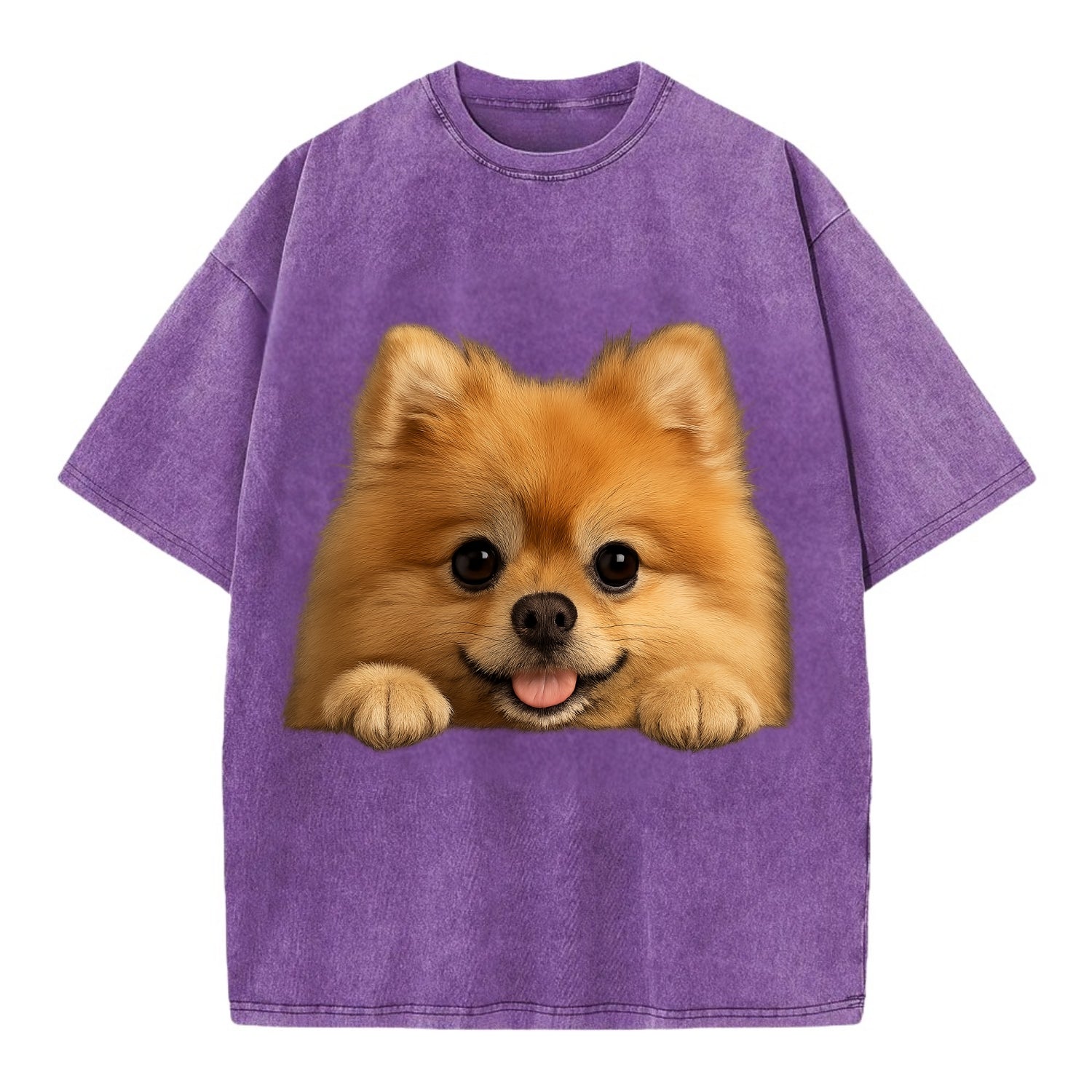 Pomeranian  - Vintage T-shirt - Purple
