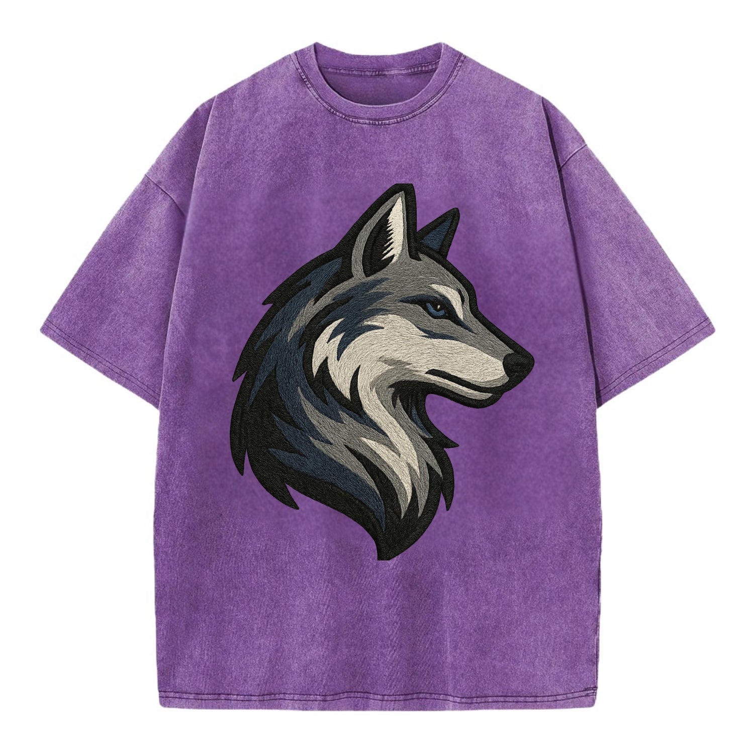 Lone Wolf Wanderer  - Vintage T-shirt - Purple