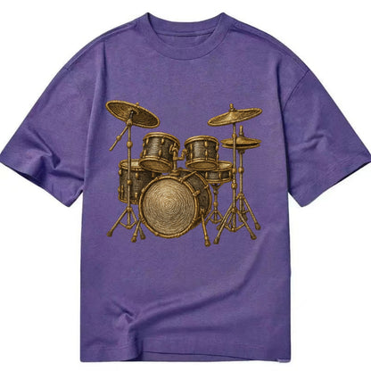 Drum Kit  - Classic T-shirt - Purple