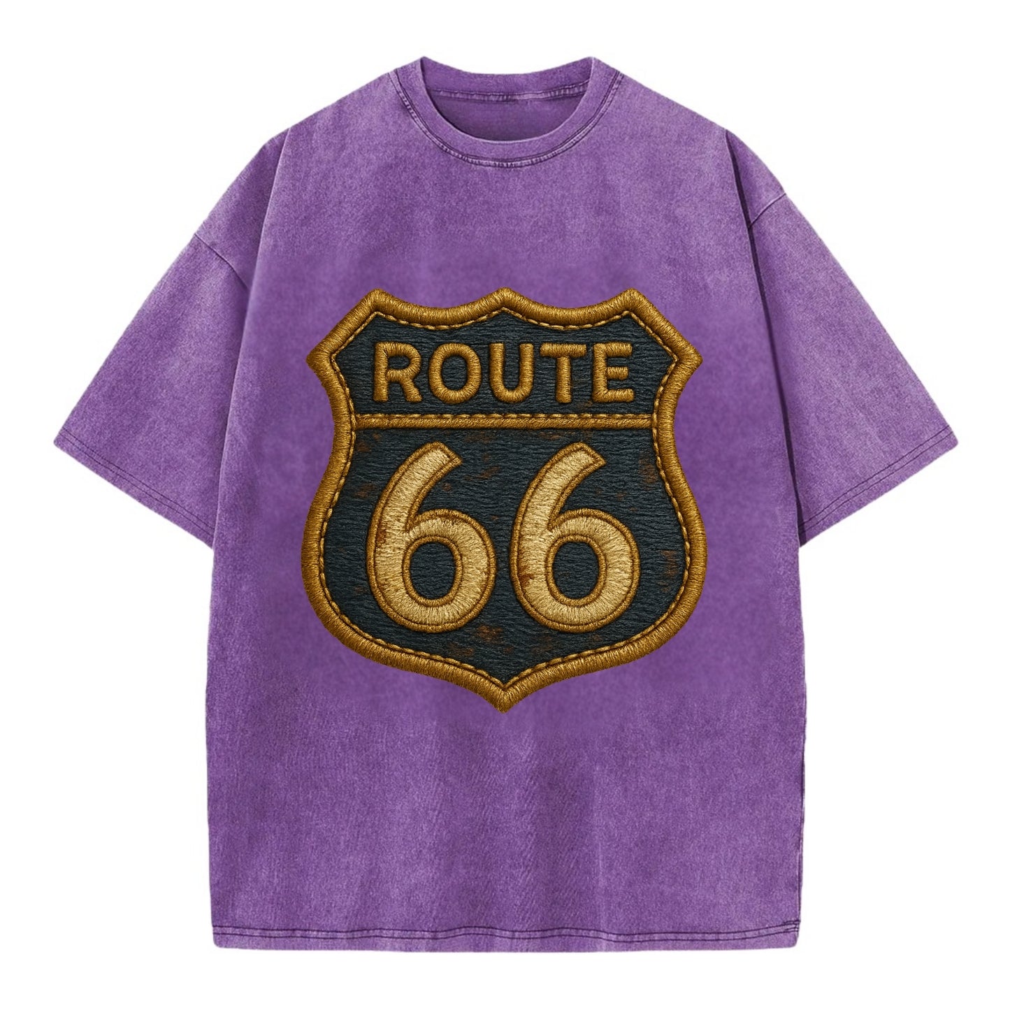 Route 66  - Vintage T-shirt - Purple