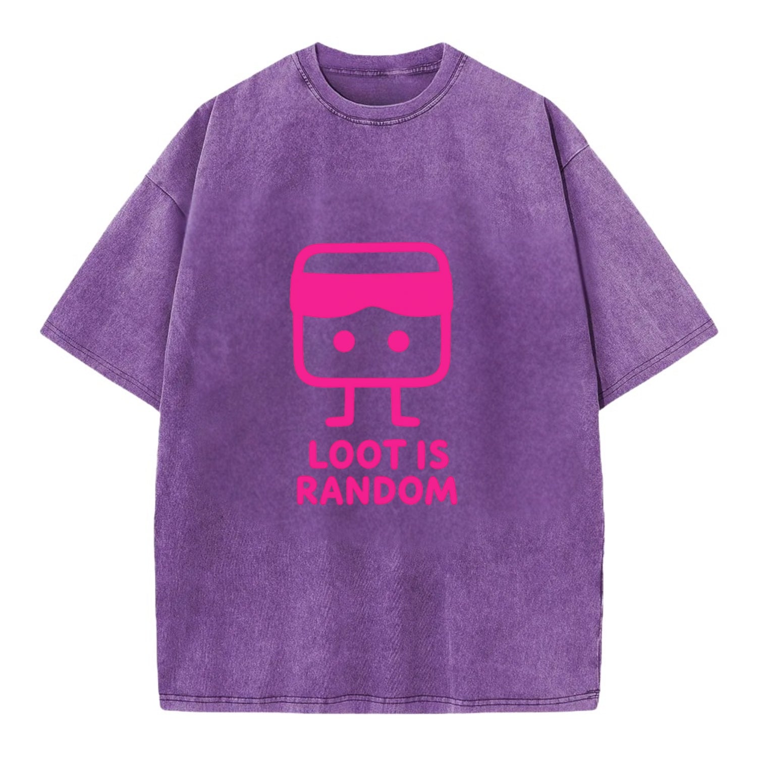 LOOT IS RANDOM | Dice wearing blindfold - Vintage T-shirt - Purple
