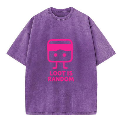 LOOT IS RANDOM | Dice wearing blindfold - Vintage T-shirt - Purple