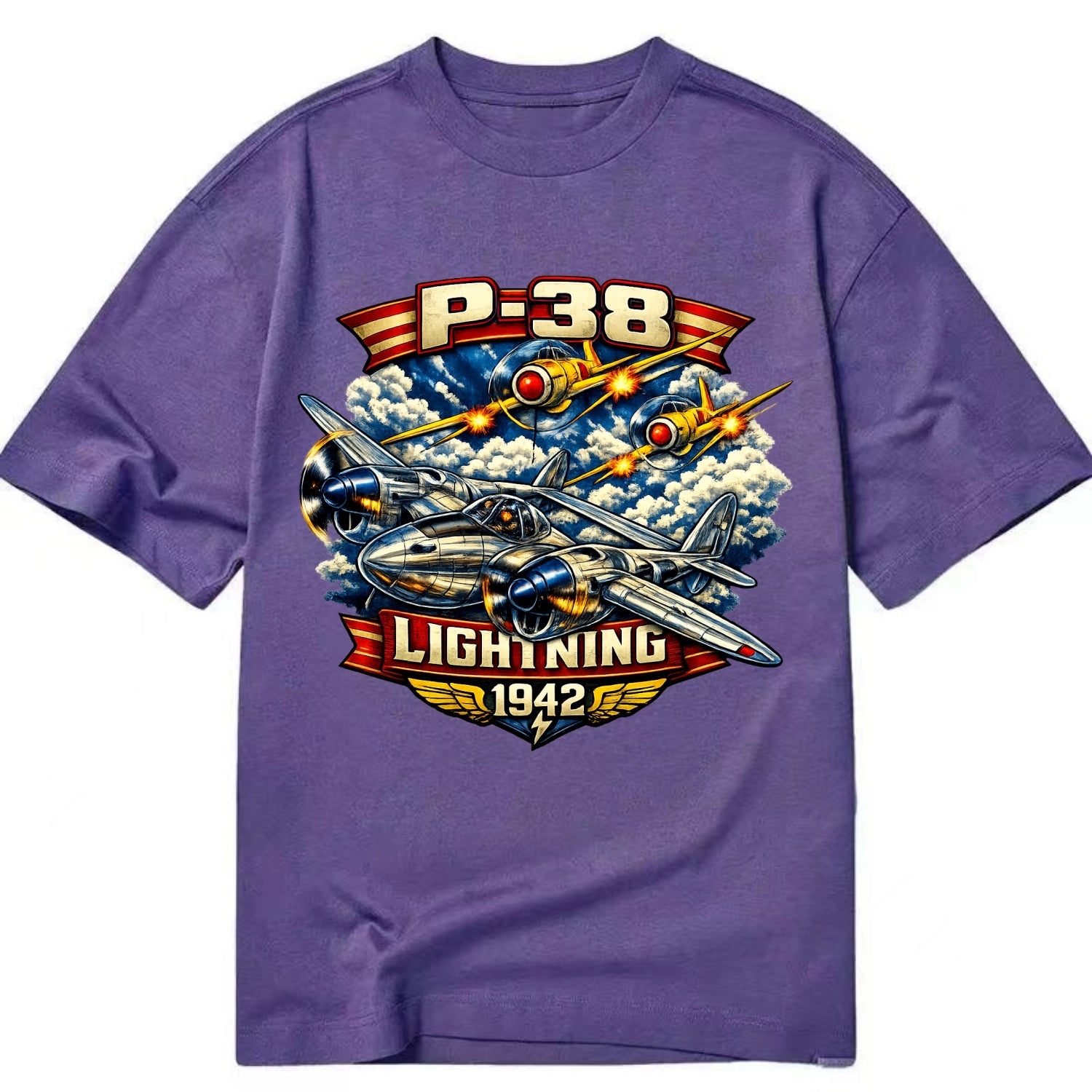 P 38 Lightning - Classic T-shirt - Purple