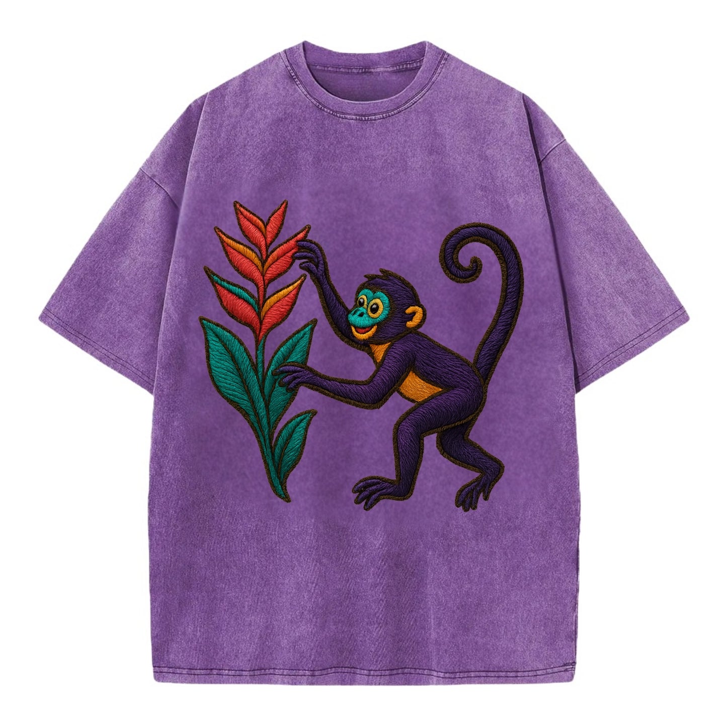 Spider Monkey - Vintage T-shirt - Purple
