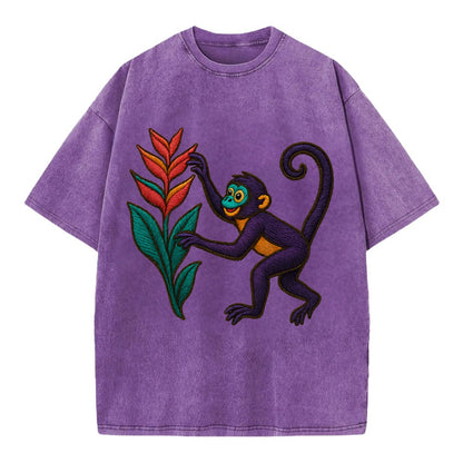 Spider Monkey - Vintage T-shirt - Purple