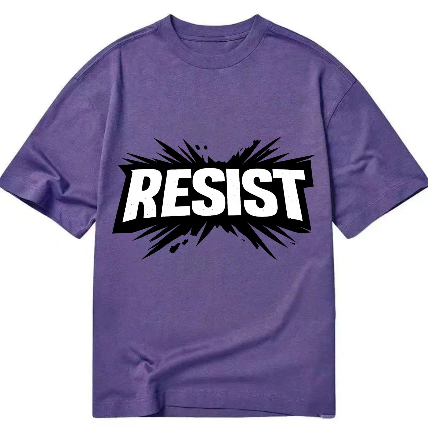 Bold typography design - "RESIST" - fighting back, standing against - Classic T-shirt - Purple