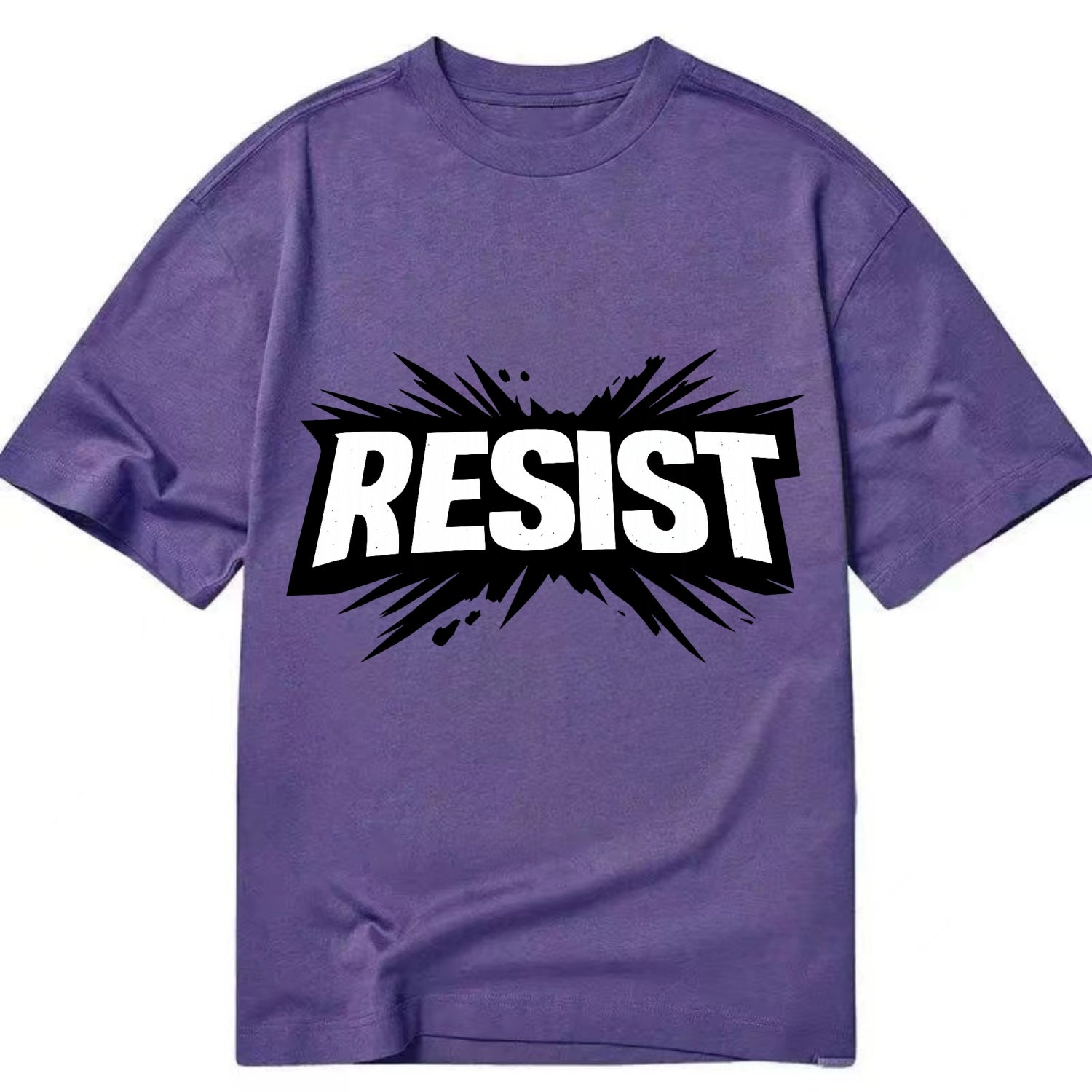 Bold typography design - "RESIST" - fighting back, standing against - Classic T-shirt - Purple