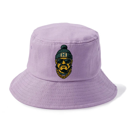 Honolulu Warrior wearing Hawaii beanie with H patch - Bucket Hat - Purple