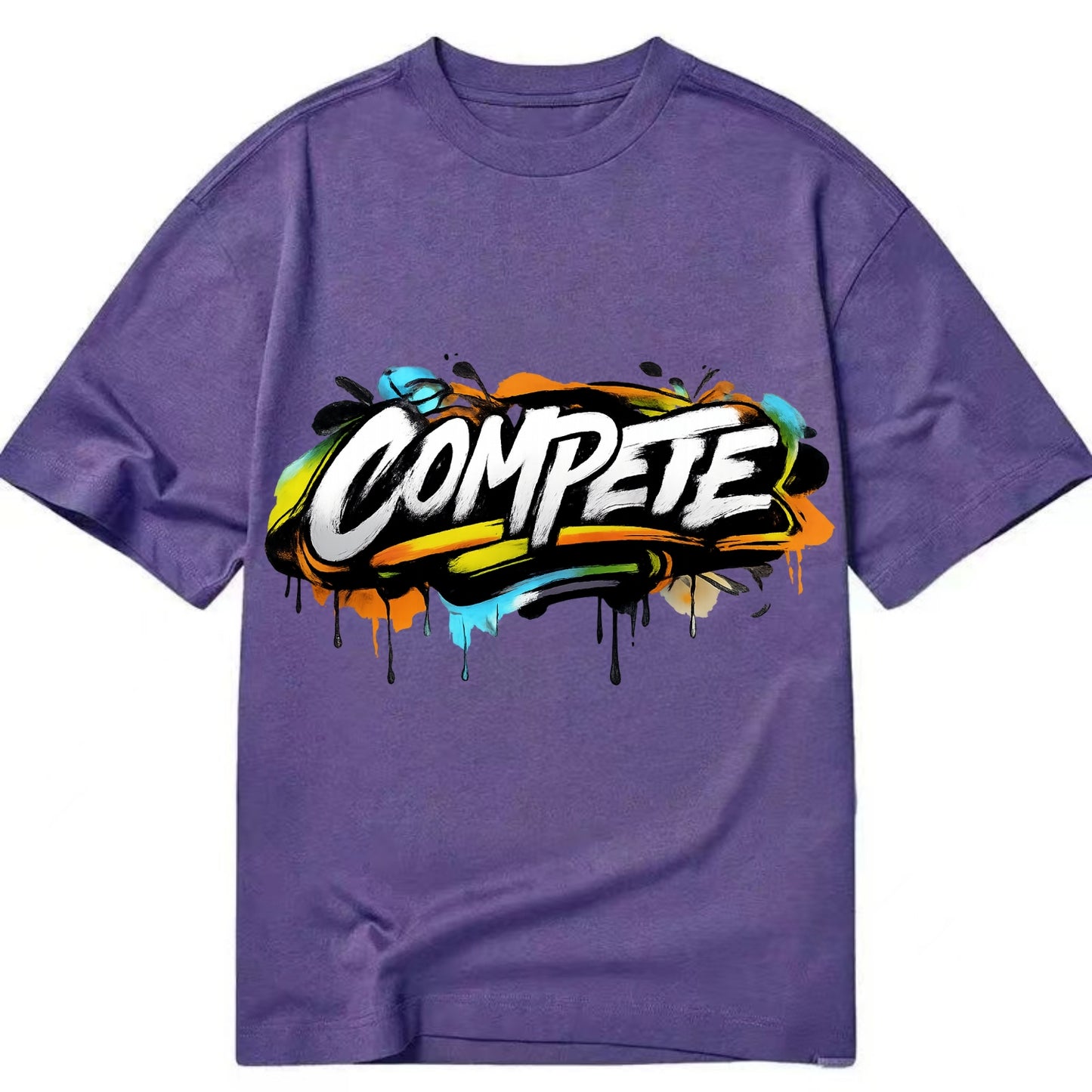 Bold typography design - "COMPETE" - competitive spirit, love the game - Classic T-shirt - Purple