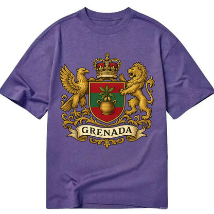 Grenada Heritage Badge  - Classic T-shirt - Purple