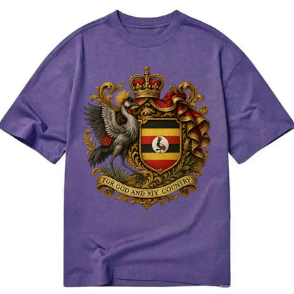 Uganda Crested Crane Emblem  - Classic T-shirt - Purple