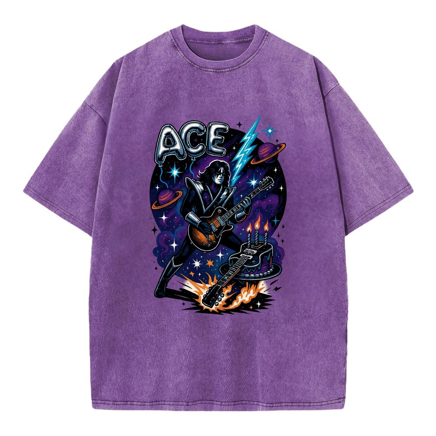 Ace Birthday Celebration - Vintage T-shirt - Purple