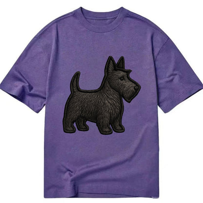 Scottish Terrier - Contemporary scottie - Classic T-shirt - Purple