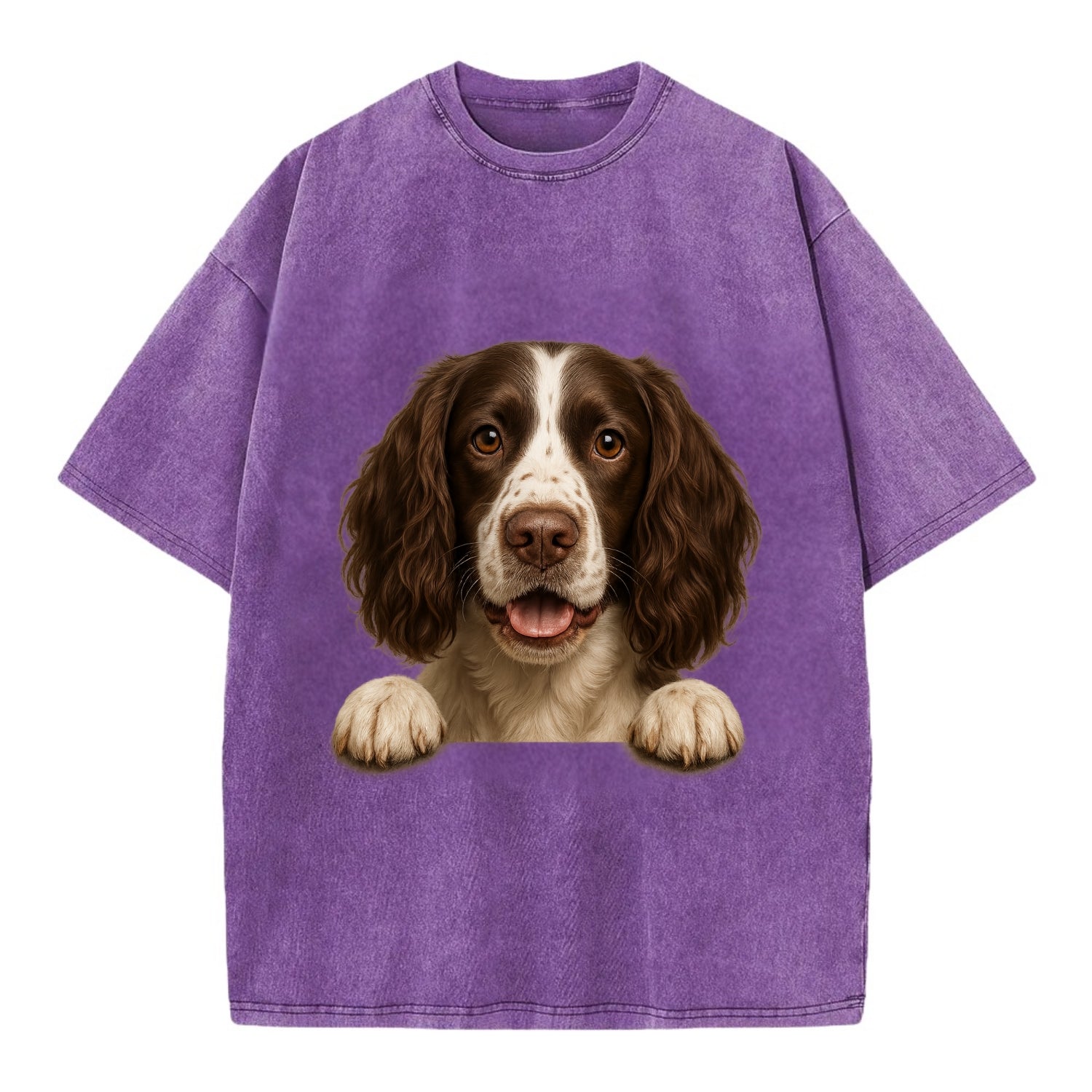 English Springer Spaniel  - Vintage T-shirt - Purple