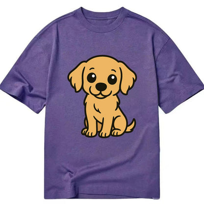 Golden Retriever - Head tilt curious pose - Classic T-shirt - Purple